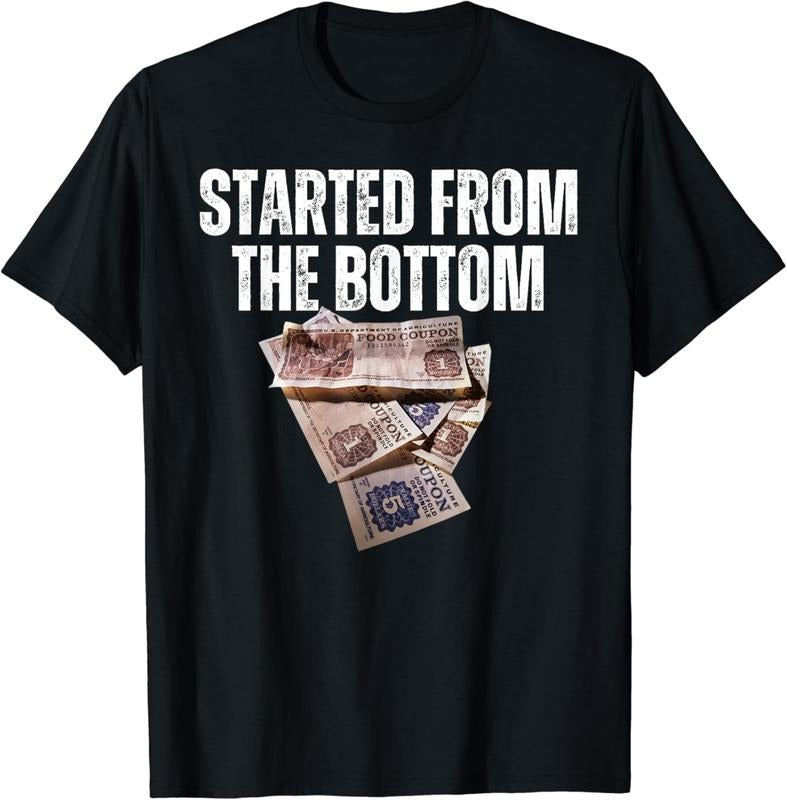 [100% Cotton]Started From Bottom Food Stamp Coupon Apparel Vacation trip T-Shirt Hoodie, Sweatshirt | HypeCrazeTee.com