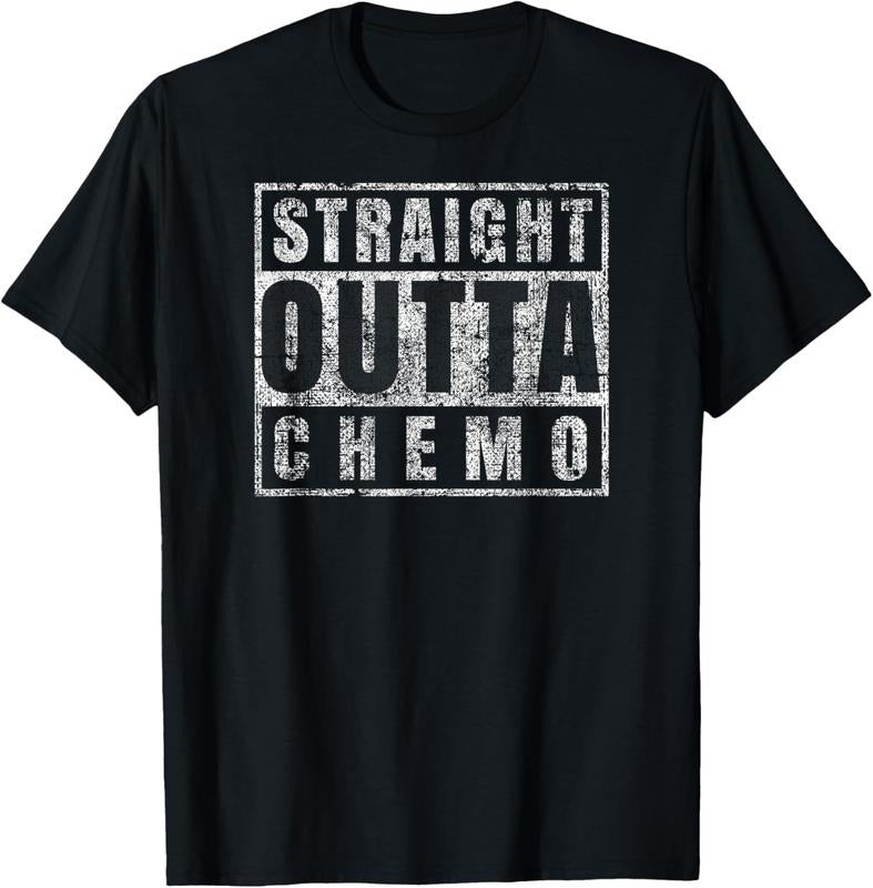 100% Cotton Straight Outta Chemo T-Shirt Funny Battle Cancer Gift T-Shirt Hoodie, Sweatshirt | HypeCrazeTee.com