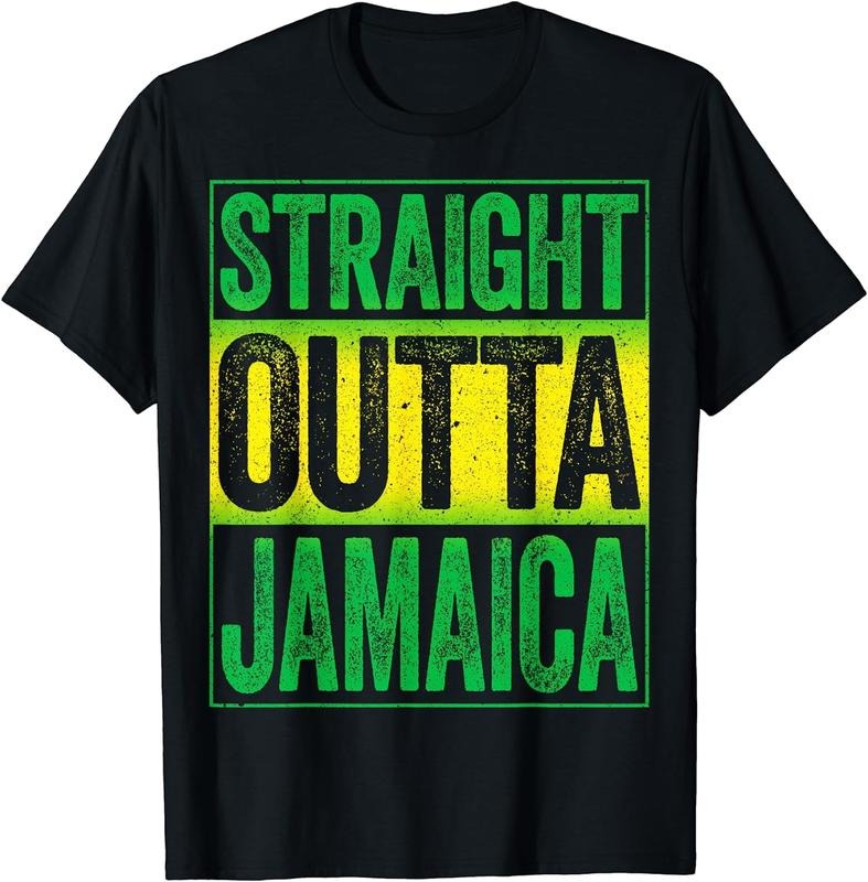 [100% Cotton]Straight Outta Jamaica T-Shirt Caribbean Party Shirt T-Shirt Hoodie, Sweatshirt | HypeCrazeTee.com