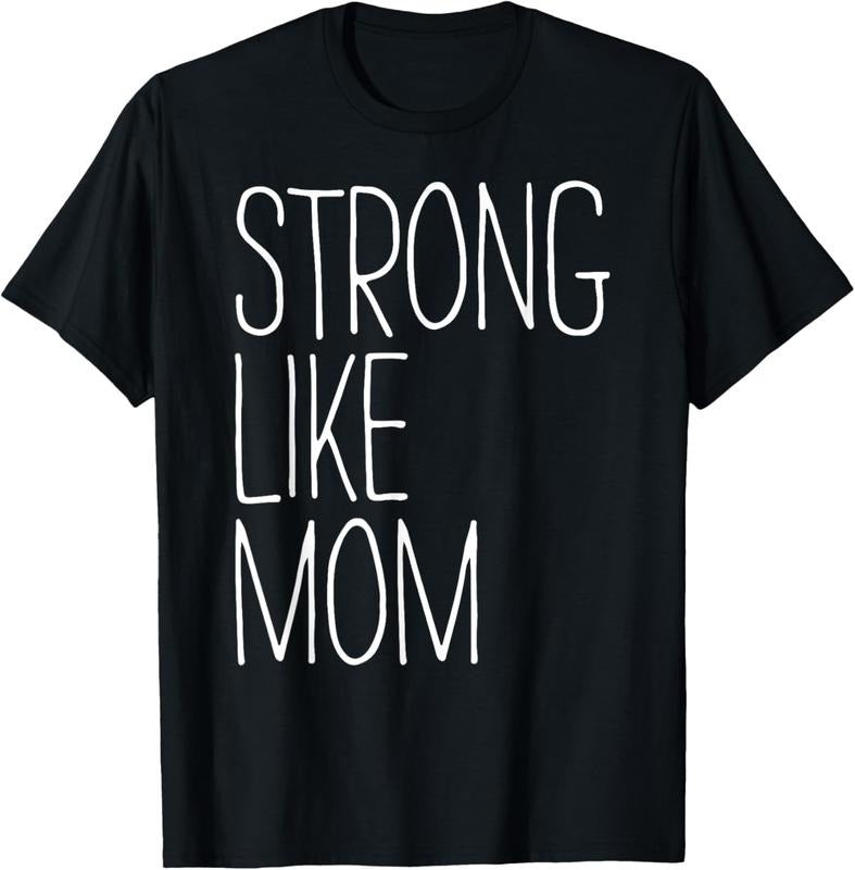100% Cotton Strong Like Mom T-Shirt T-Shirt Hoodie, Sweatshirt | HypeCrazeTee.com