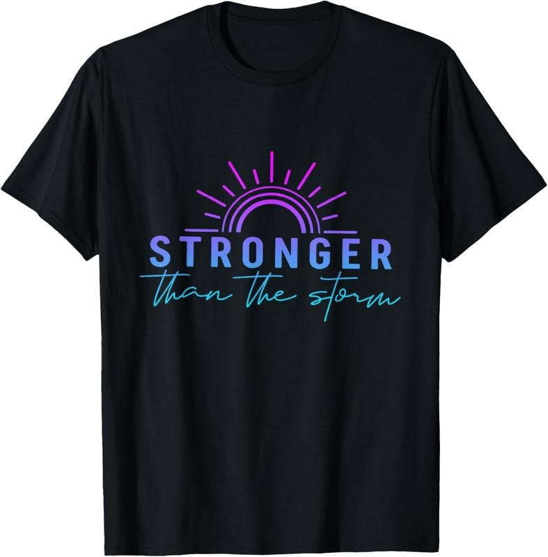 [100% Cotton]Stronger Than The Storm Inspirational woman day T-Shirt Hoodie, Sweatshirt | HypeCrazeTee.com