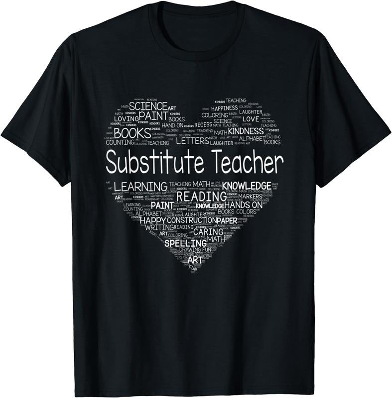 [100% Cotton]Substitute Teacher Heart Team Back To School Boys Girls T-Shirt Hoodie, Sweatshirt | HypeCrazeTee.com