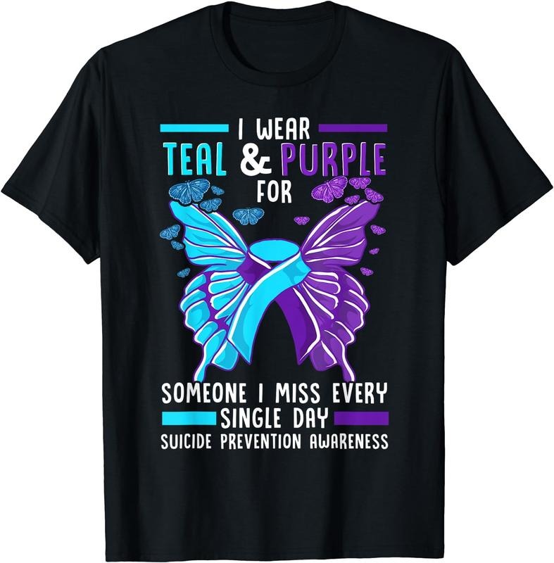 [100% Cotton]Suicide Prevention Shirt Suicide Awareness Ribbon Support T-Shirt Hoodie, Sweatshirt | HypeCrazeTee.com