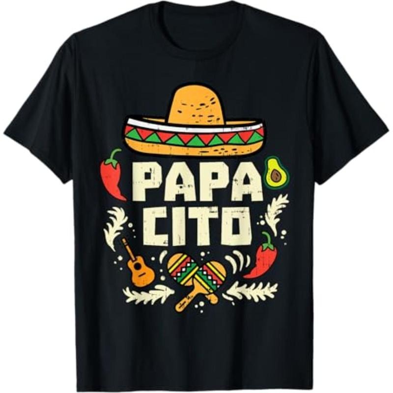 100% Cotton Summer T Shirts Papacito Family Cinco De Mayo Matchin Couple Mexican Dad Men T-Shirt T-Shirt For Men and...