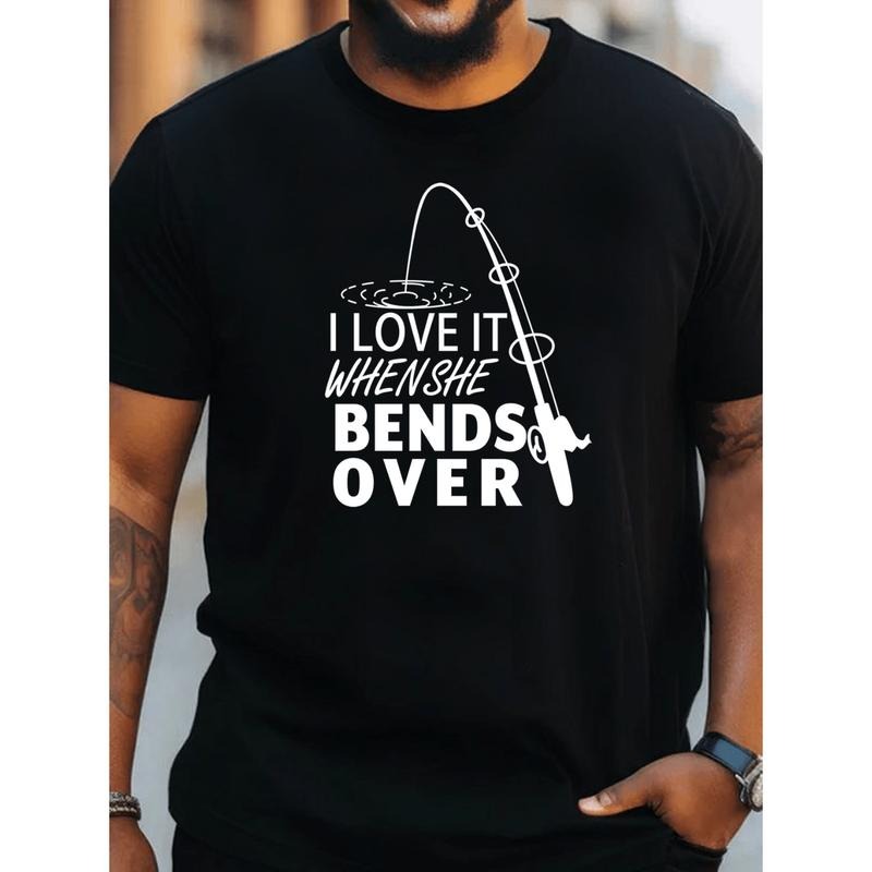 100% Cotton Summer T Shirts Plus Size Mens Fishing Slogan Tee Casual Summer Essential With Breathable Fabric Short...