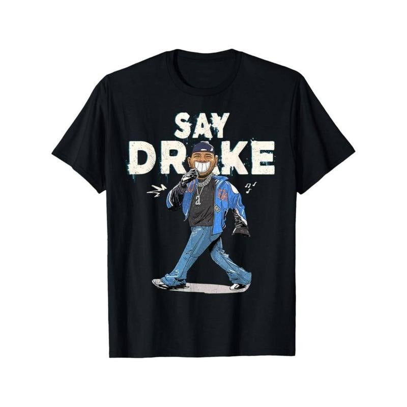 100% Cotton Summer T Shirts Say Drake Men'S & Women'S Graphic Cotton T-Shirt - Casual Black Round Neck Short Sleeve Tee...