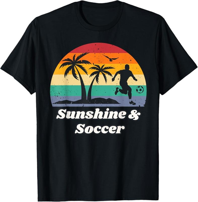 100% Cotton Sunshine & Soccer Shirt for Soccer Player | Summer Soccer T-Shirt Hoodie, Sweatshirt | HypeCrazeTee.com