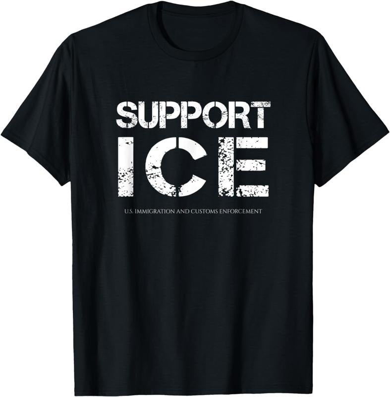 [100% Cotton]Support ICE and Immigration Enforcement T-Shirt01 T-Shirts, Hoodie, Sweatshirt | HypeCrazeTee.com