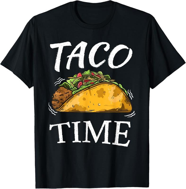 100% Cotton Taco Time | Funny Cinco De Mayo Gifts Men Women Tee T-Shirt Hoodie, Sweatshirt | HypeCrazeTee.com