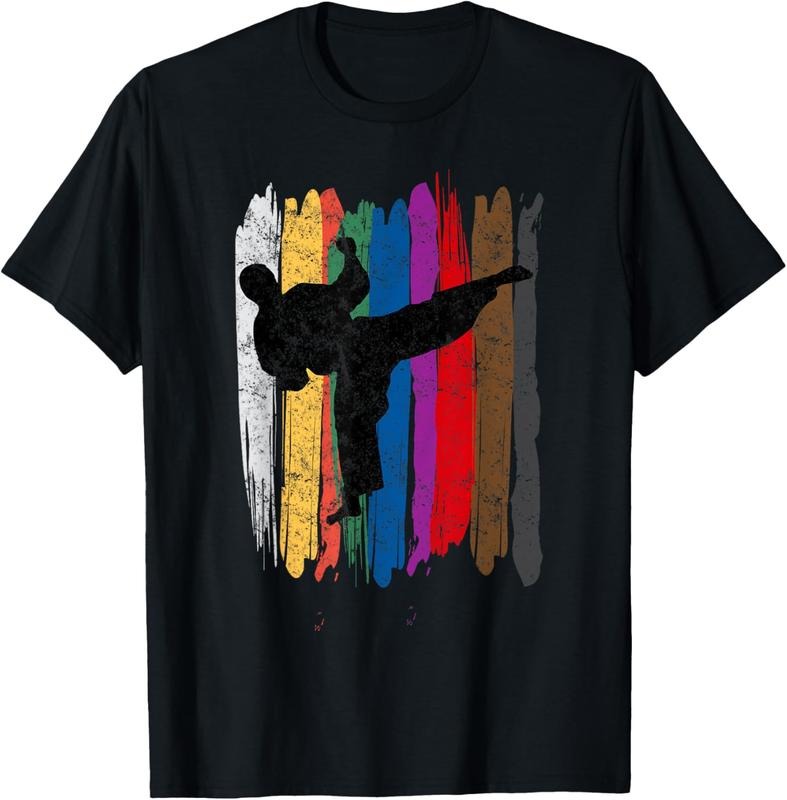 100% Cotton Taekwondo Belts Silhouette Distressed Martial Arts Gift T-Shirt Hoodie, Sweatshirt | HypeCrazeTee.com