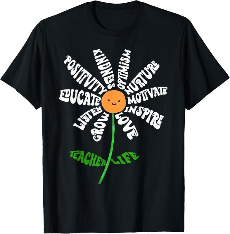100% Cotton Teach Love Inspire Teachers Inspirational Flower Teachers T-Shirts, Hoodie, Sweatshirt