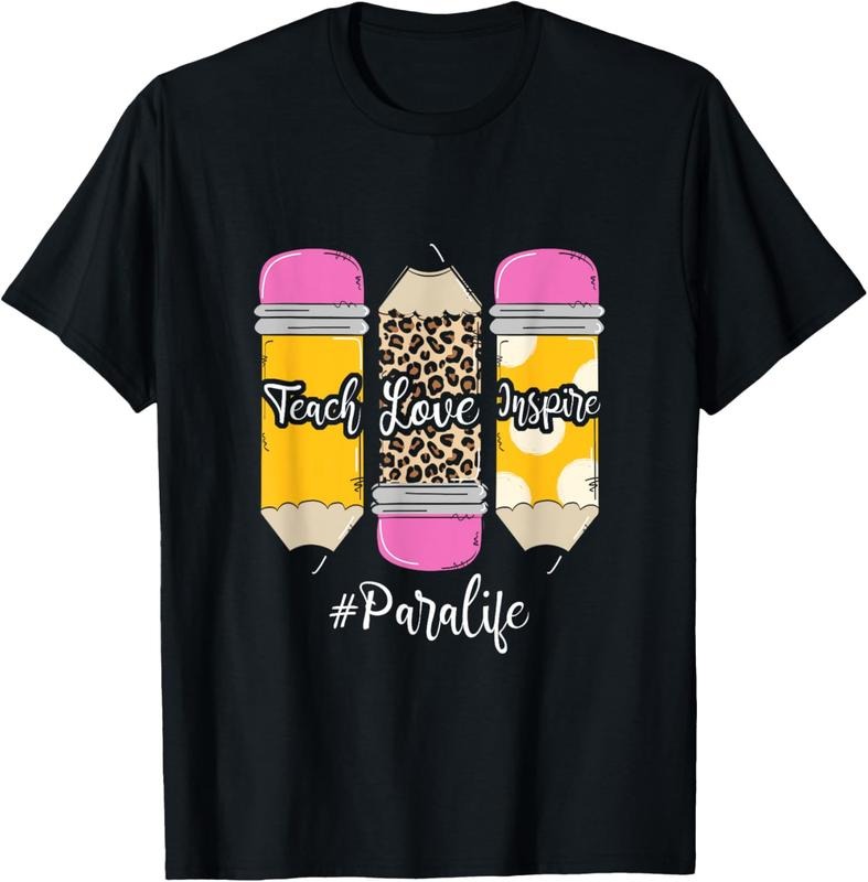 100% Cotton Teach Loves Inspire Para Life Paraprofessional Teacher T-Shirt Hoodie, Sweatshirt | HypeCrazeTee.com