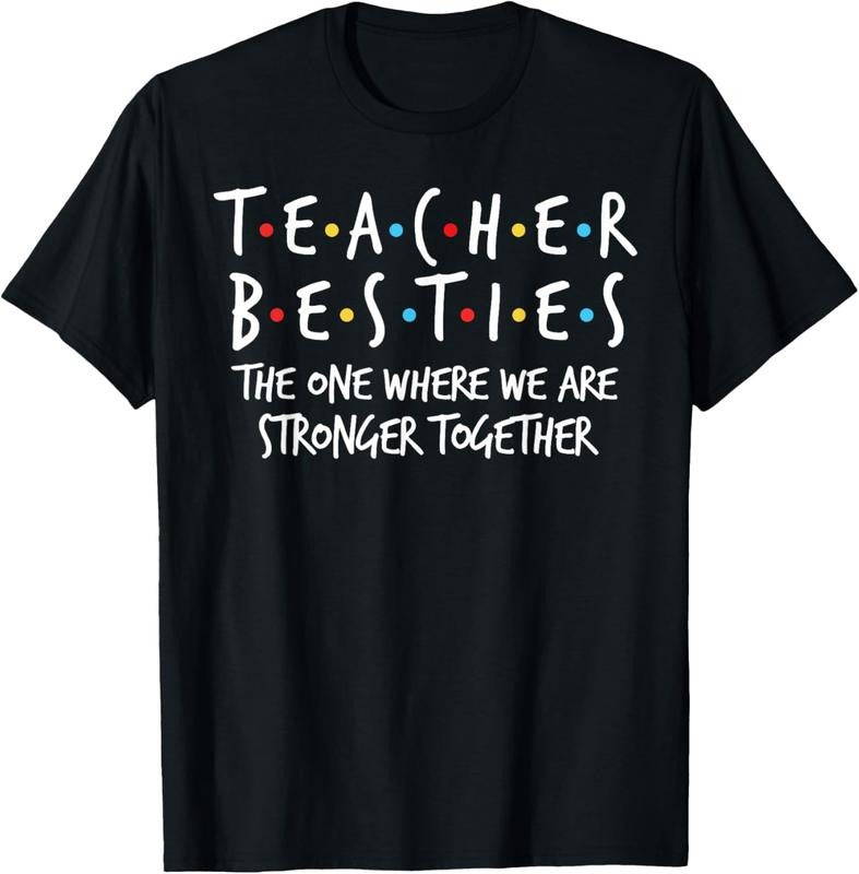 100% Cotton Teacher Besties We Are Stronger Together - Teacher Strong T-Shirt Hoodie, Sweatshirt | HypeCrazeTee.com