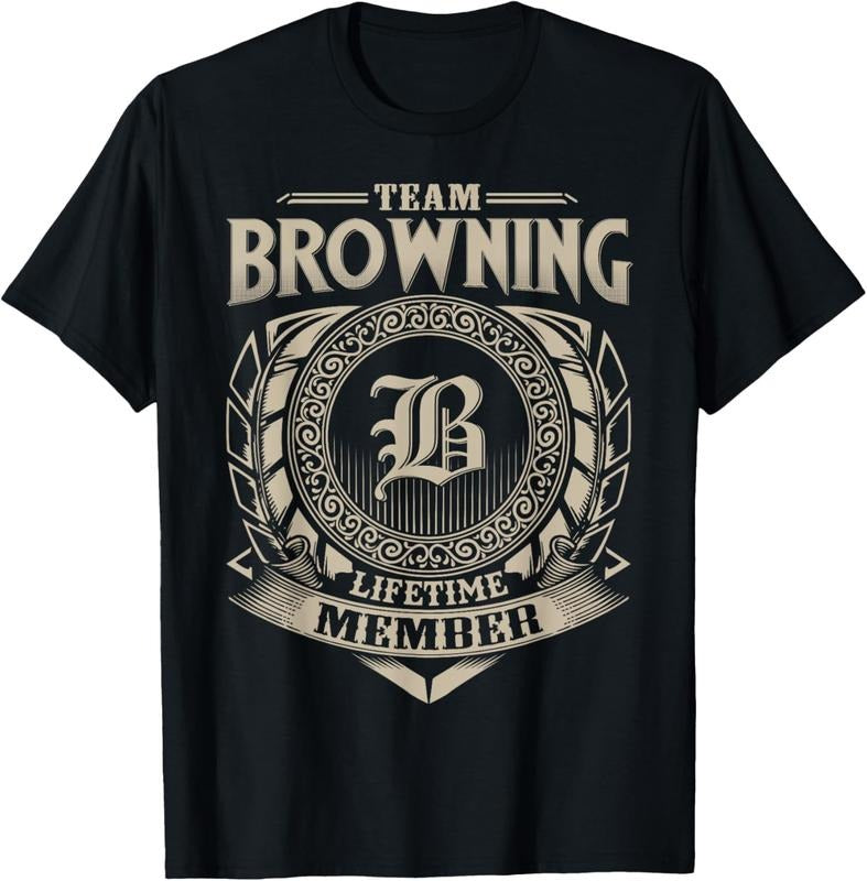 100% Cotton Team BROWNING Lifetime Member Vintage BROWNING Family T-Shirt Hoodie, Sweatshirt | HypeCrazeTee.com