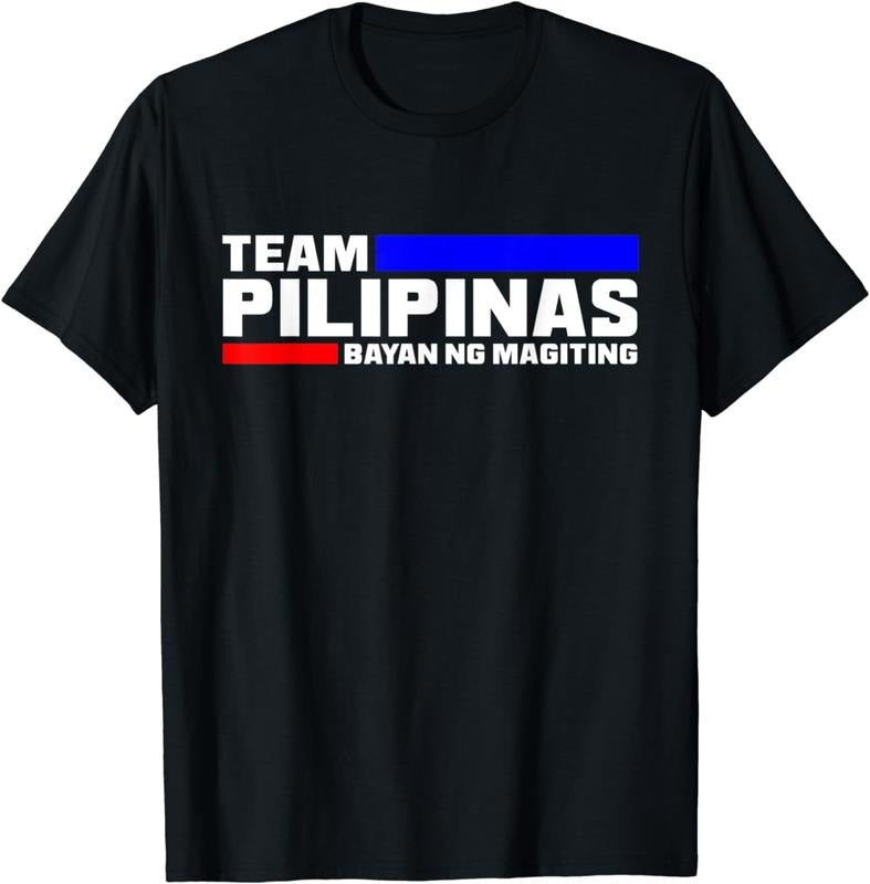 [100% Cotton]Team Pilipinas Bayan Ng Magiting Philippine Filipino Patriot Breathable casual T-shirt Hoodie, Sweatshirt