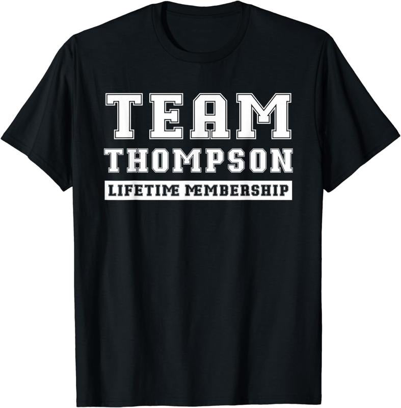 [100% Cotton]Team Thompson Lifetime Membership Funny Family Last Name T-Shirt Hoodie, Sweatshirt | HypeCrazeTee.com