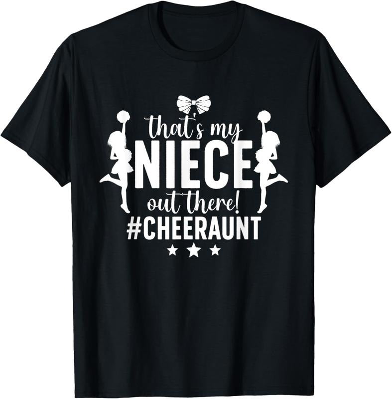 100% Cotton That's My Niece Cheer Aunt Cheerleading Auntie T-Shirt Hoodie, Sweatshirt | HypeCrazeTee.com