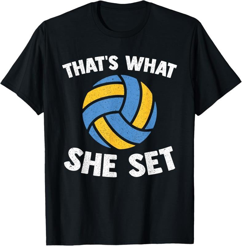100% Cotton That's What She Set - Funny Beach Volleyball T-Shirt Hoodie, Sweatshirt | HypeCrazeTee.com