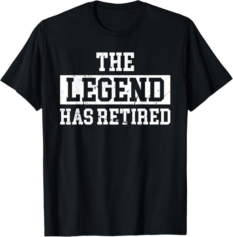 100% Cotton The Legend Has Retired Funny Retro Vintage Retirement Retire T-Shirt Hoodie, Sweatshirt | HypeCrazeTee.com