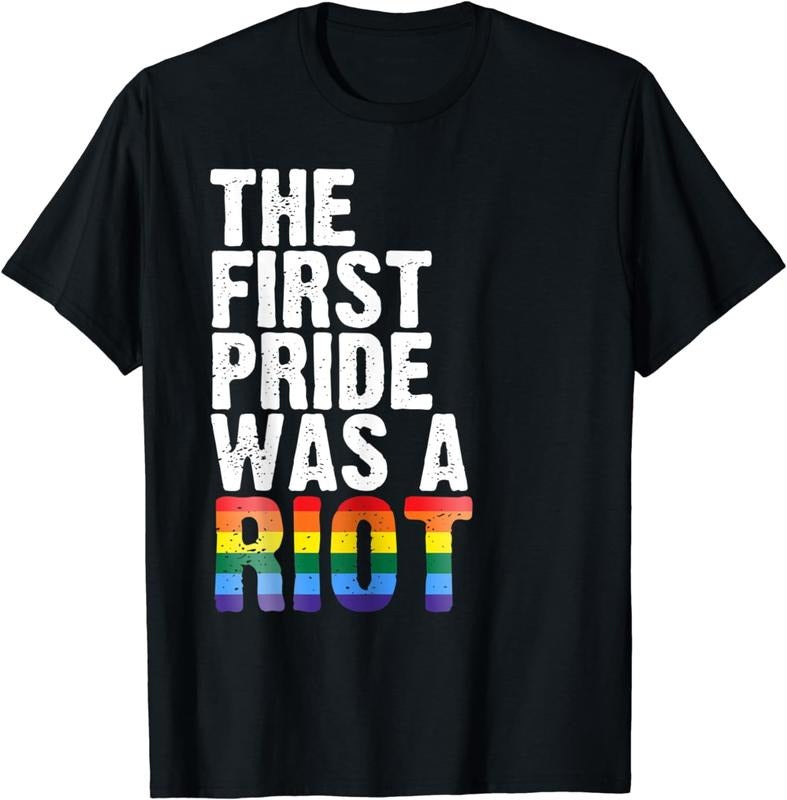 [100% Cotton]The first pride was a riot pride parade NYC 50th anniversary 2024-Plus-size casual trend T-Shirt Hoodie,...
