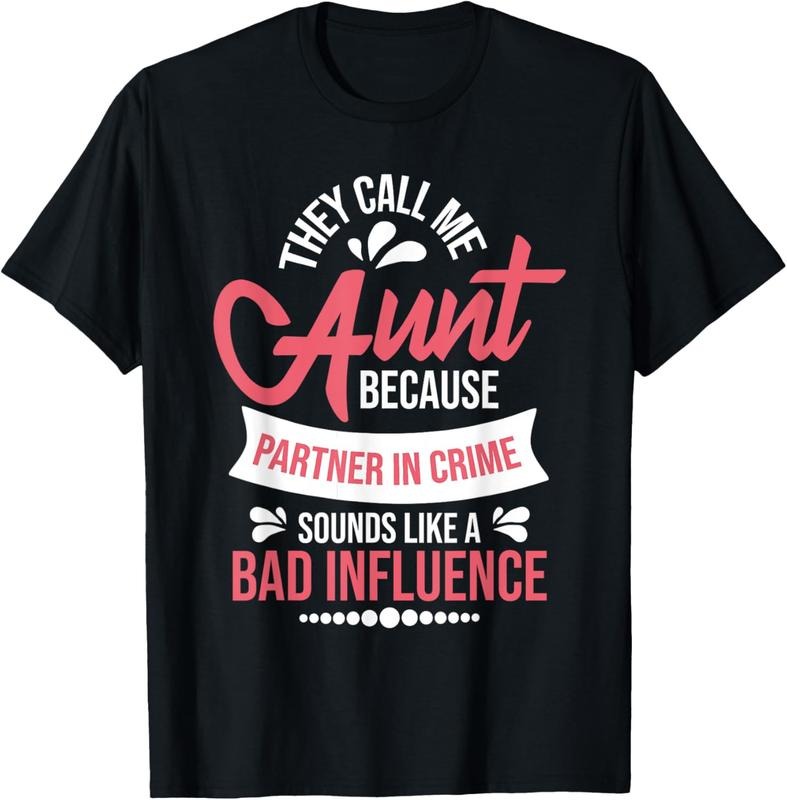 100% Cotton They Call Me Aunt - Partner In Crime Auntie New Niece Nephew T-Shirt Hoodie, Sweatshirt | HypeCrazeTee.com
