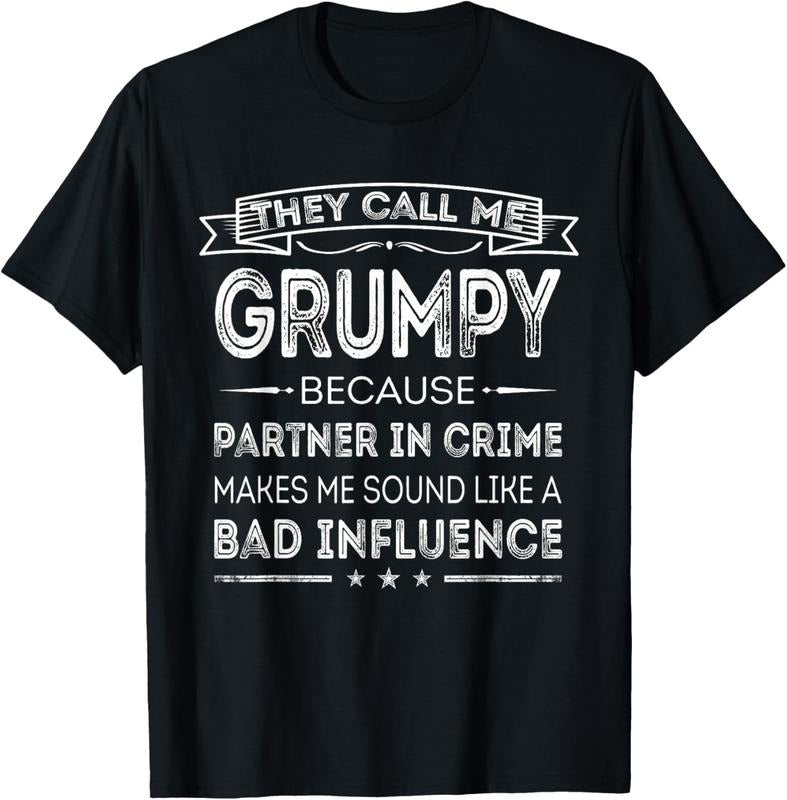 100% Cotton They Call Me Grumpy Because Partner In Crime Fathers Day T-Shirt Hoodie, Sweatshirt | HypeCrazeTee.com