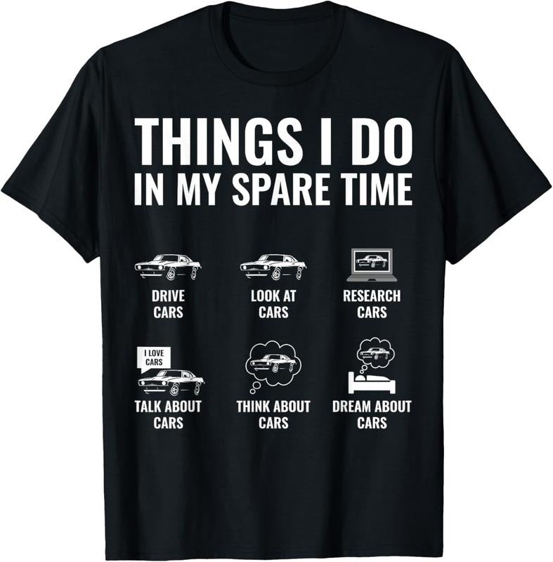 100% Cotton Things I Do In My Spare Time Funny Car Guy Car Enthusiast T-Shirt Hoodie, Sweatshirt | HypeCrazeTee.com