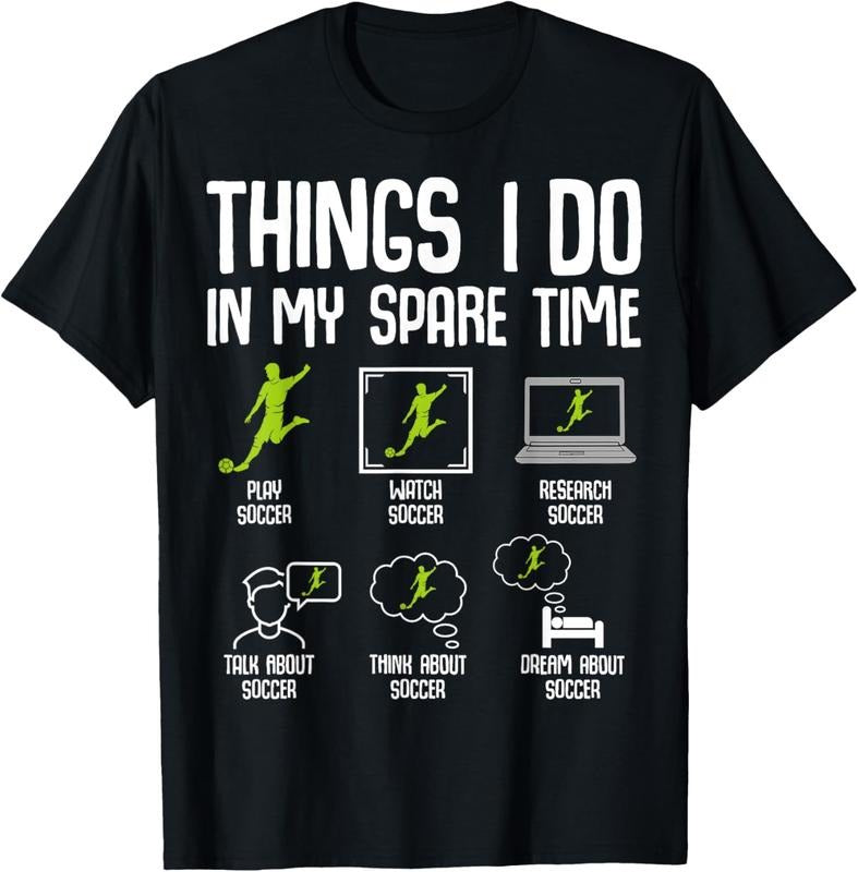 100% Cotton Things I Do in my Spare Time Soccer Boys  Youth Men T-Shirt Hoodie, Sweatshirt | HypeCrazeTee.com