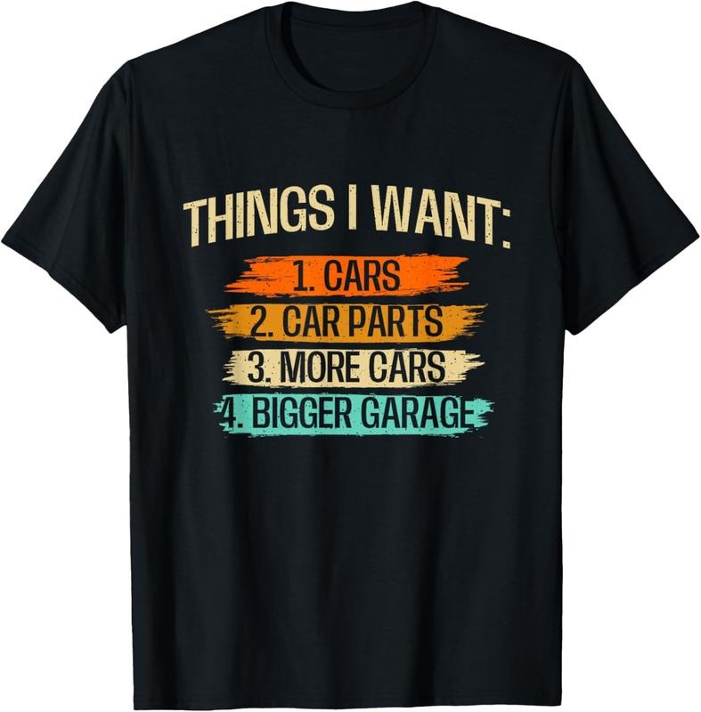 100% Cotton Things I Want - Car Parts Enthusiast Auto Mechanic Engine T-Shirt Hoodie, Sweatshirt | HypeCrazeTee.com