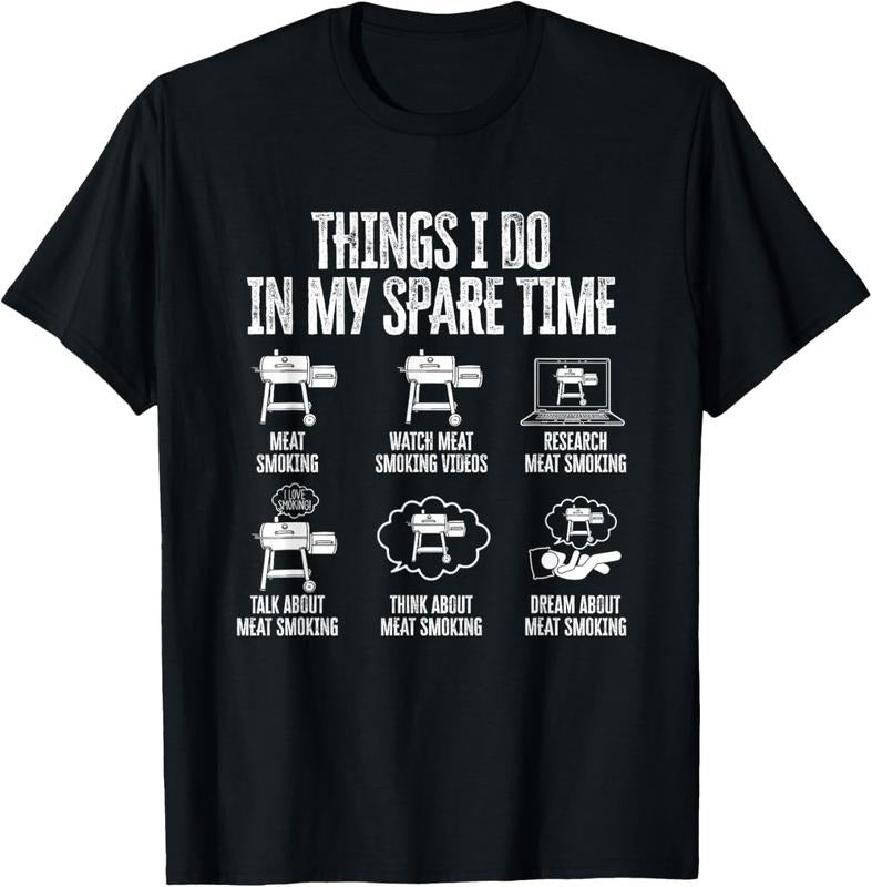 100% Cotton Things I do in my Spare Time - meat smoker smoking T-Shirt Hoodie, Sweatshirt | HypeCrazeTee.com