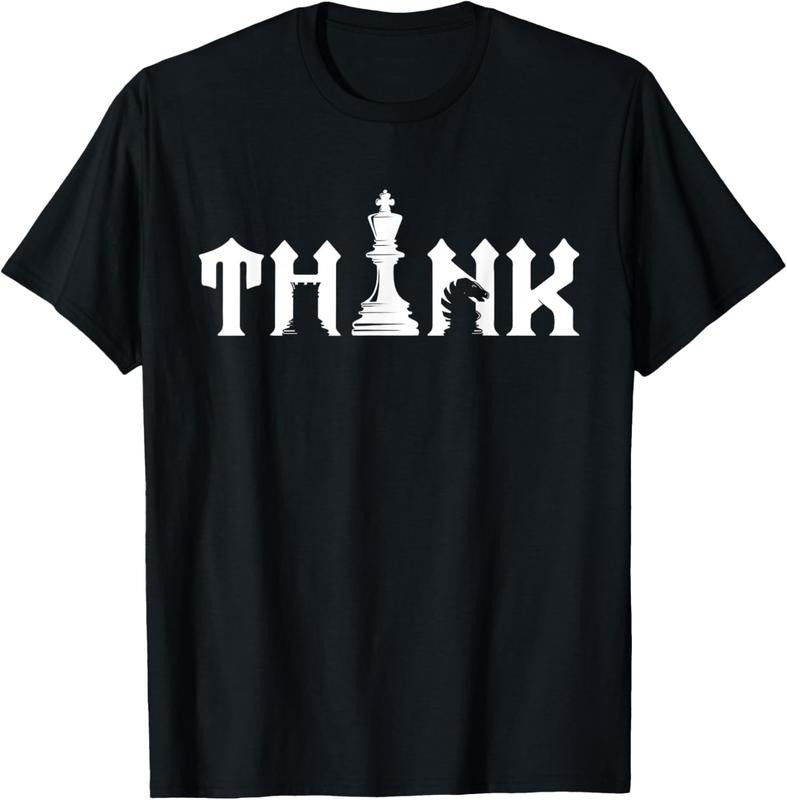 100% Cotton Think Retro Vintage Chess Pieces Player Gift Chess Lover T-Shirt Hoodie, Sweatshirt | HypeCrazeTee.com