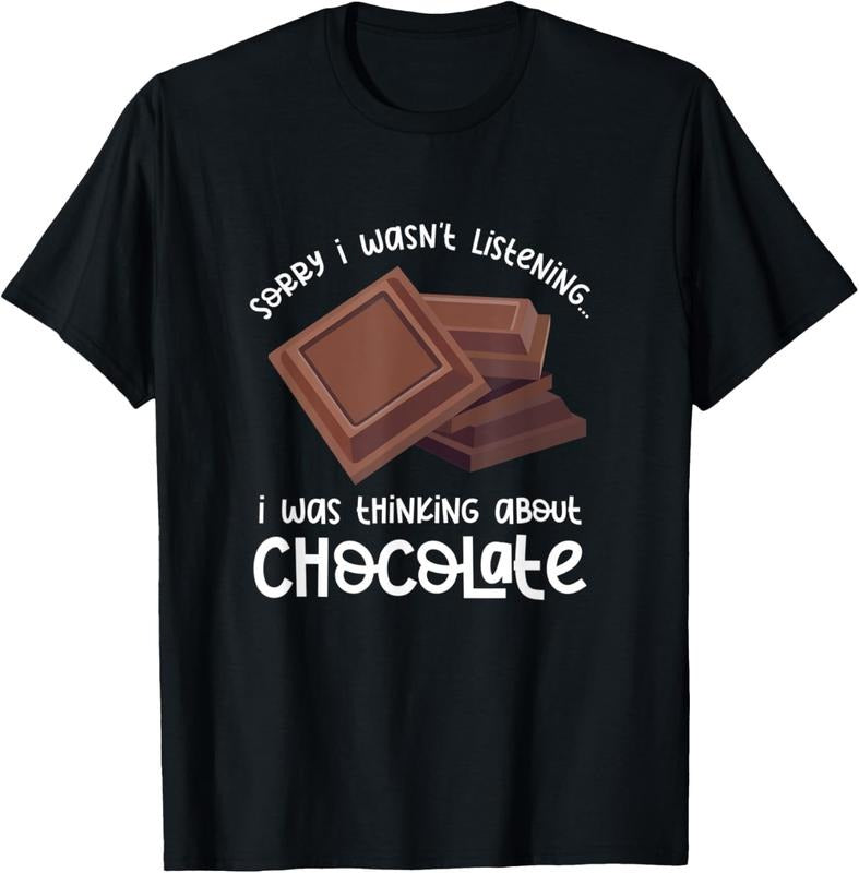 100% Cotton Thinking About Chocolate Funny Saying Cocoa T-Shirt Hoodie, Sweatshirt | HypeCrazeTee.com
