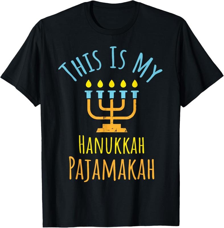 100% Cotton This Is My Hanukkah Pajamakah, Chanukah Pajama T-Shirt Hoodie, Sweatshirt | HypeCrazeTee.com