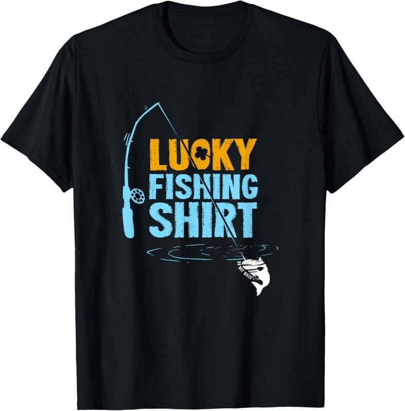 100% Cotton This Is My Lucky Fishing Fisherman's Favorite Artwork T-Shirt Hoodie, Sweatshirt | HypeCrazeTee.com