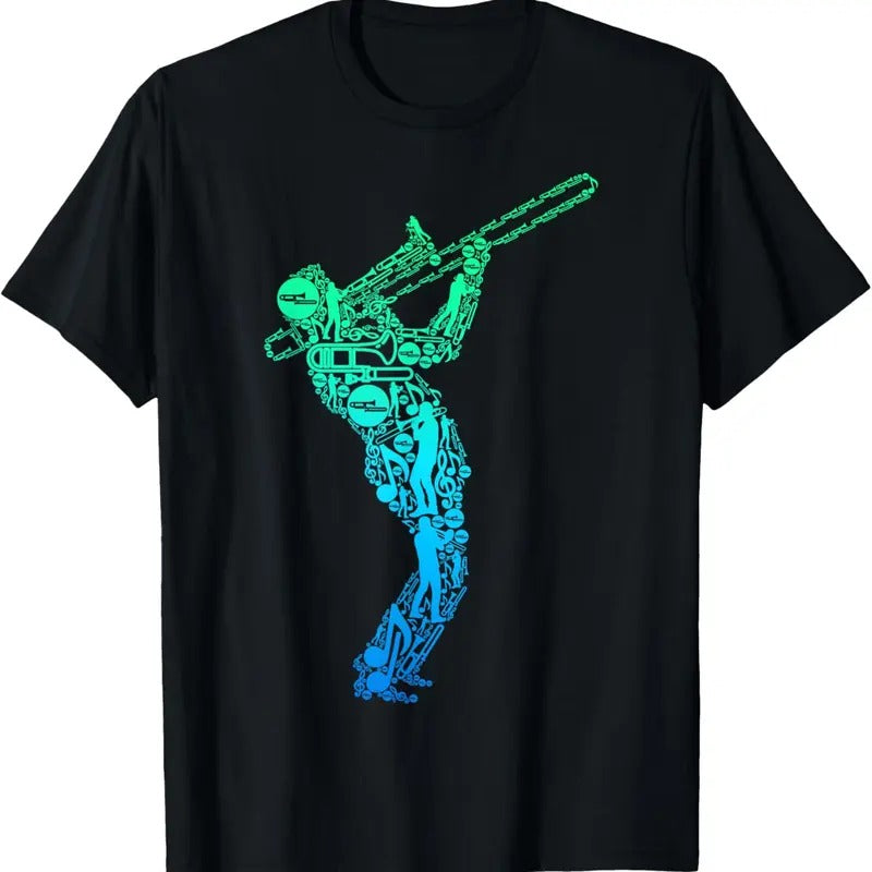 100% Cotton Trombone Trombonist Jazz Musician Men Boys T-Shirt Hoodie, Sweatshirt | HypeCrazeTee.com