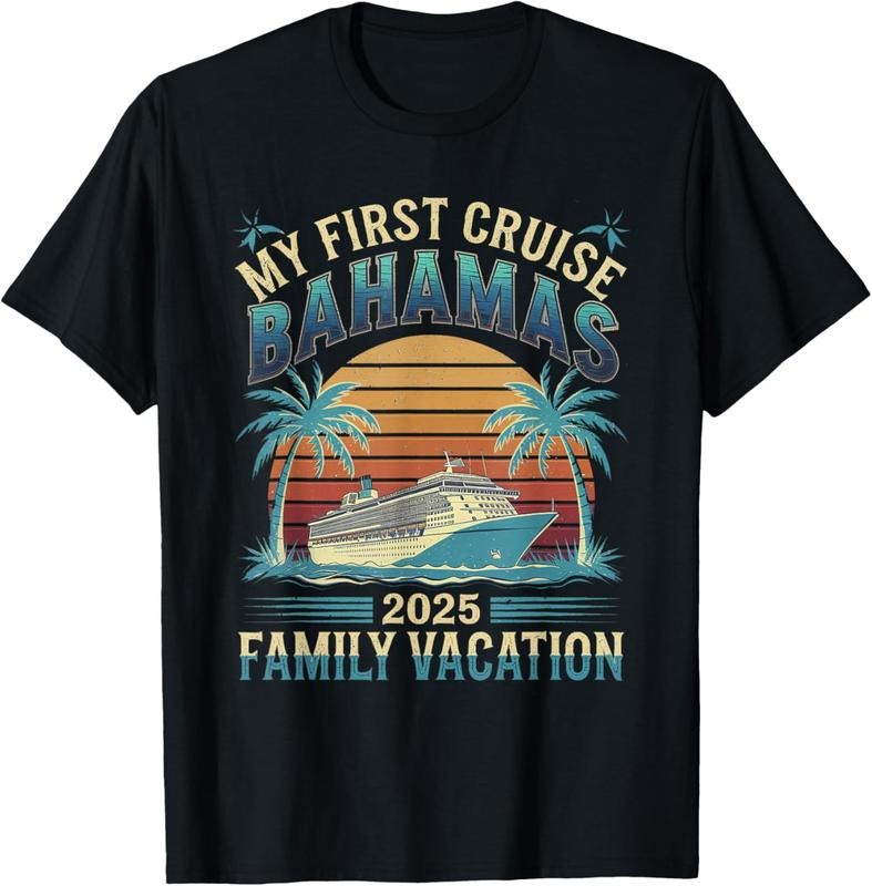 100% Cotton Tropical Cruise My First Cruise Bahamas 2025 Family Vacation T-Shirt Hoodie, Sweatshirt | HypeCrazeTee.com