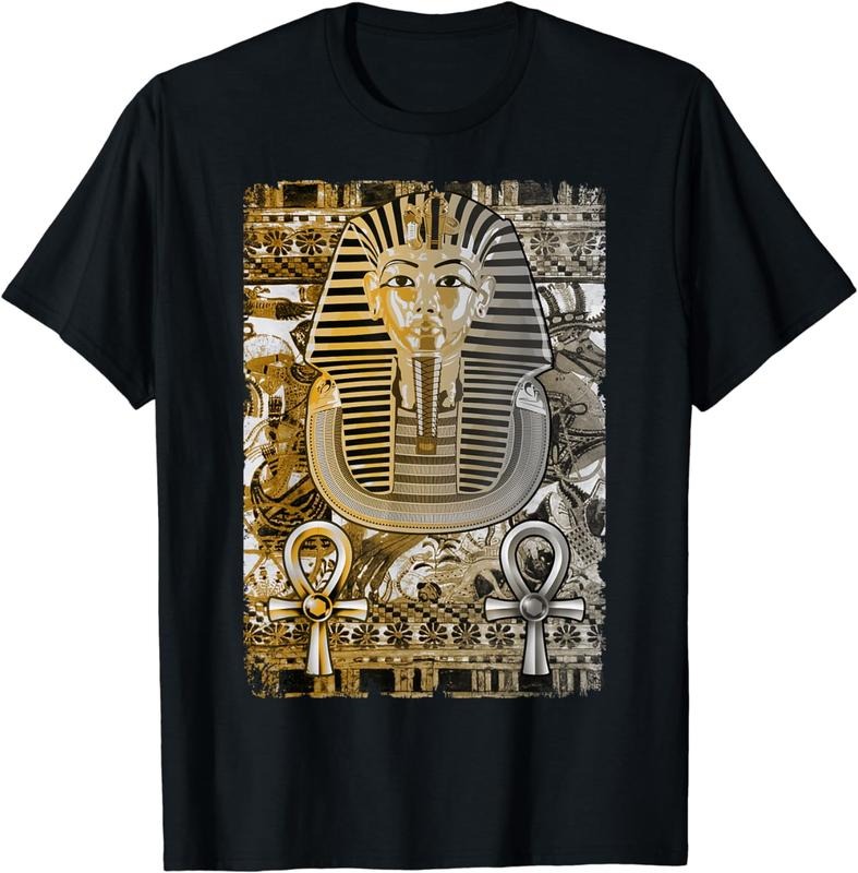 [100% Cotton]Tutankhamun Ancient Egypt Pharoah King Ankh T-Shirts, Hoodie, Sweatshirt