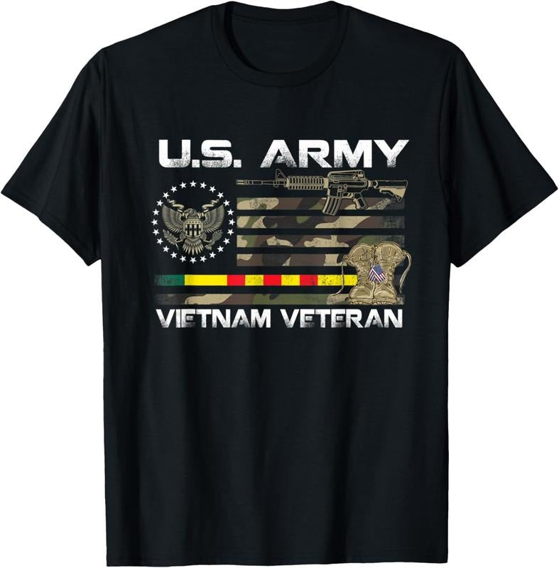 100% Cotton U.S. Army Vietnam Veteran T-shirt, Vietnam Veteran Gift T-Shirt Hoodie, Sweatshirt | HypeCrazeTee.com
