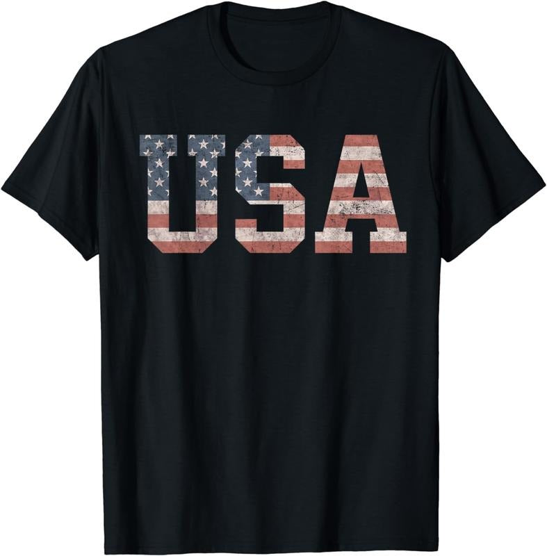 [100% Cotton]USA Shirt Women Men Kids Patriotic American Flag Distressed T-Shirt Hoodie, Sweatshirt | HypeCrazeTee.com