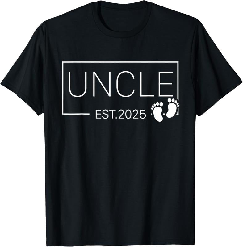 100% Cotton Uncle Est 2025 For New Uncle Expecting  Announcement T-Shirt Hoodie, Sweatshirt | HypeCrazeTee.com