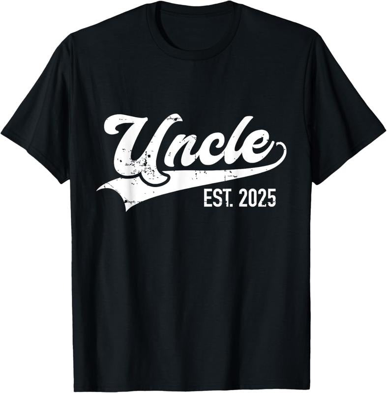 100% Cotton Uncle est. 2025 for pregnancy announcement T-Shirt Hoodie, Sweatshirt | HypeCrazeTee.com