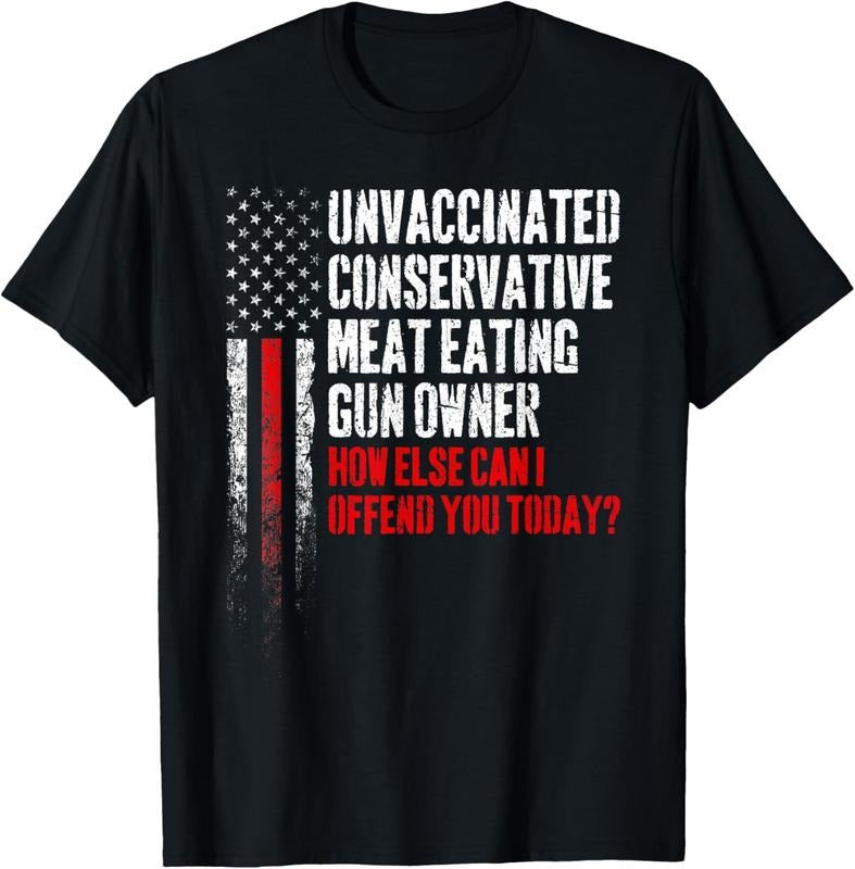 100% Cotton Unvaccinated Conservative Meat Eating Gun Owner T-Shirt Hoodie, Sweatshirt | HypeCrazeTee.com