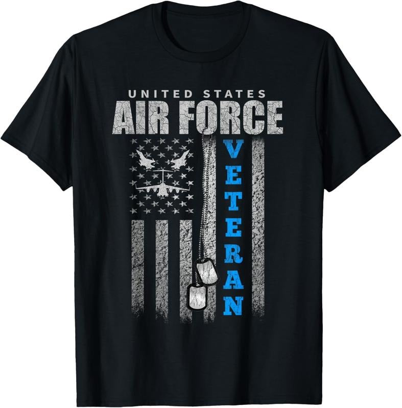 100% Cotton Veteran Of The US Air Force USA Flag Veterans T-Shirt Hoodie, Sweatshirt | HypeCrazeTee.com