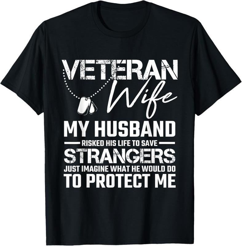 100% Cotton Veteran Wife Army Husband Soldier Saying Cool Military Gift T-Shirt Hoodie, Sweatshirt | HypeCrazeTee.com