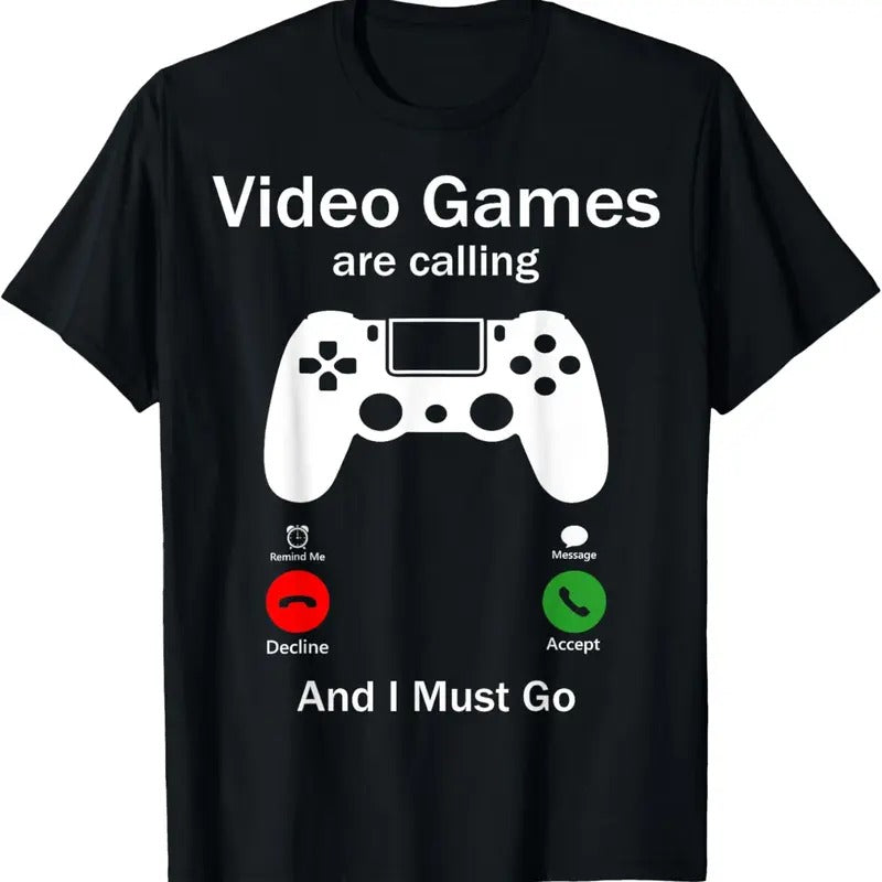 100% Cotton Video Games Are Calling And I Must Go Funny Console Gamer T-Shirt Hoodie, Sweatshirt | HypeCrazeTee.com