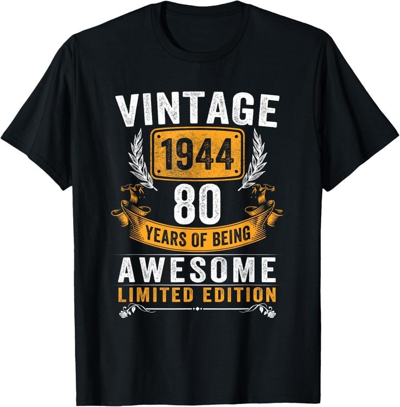 100% Cotton Vintage 1944 Made In 1944 80 Years Old Gifts 80th Birthday T-Shirt Hoodie, Sweatshirt | HypeCrazeTee.com