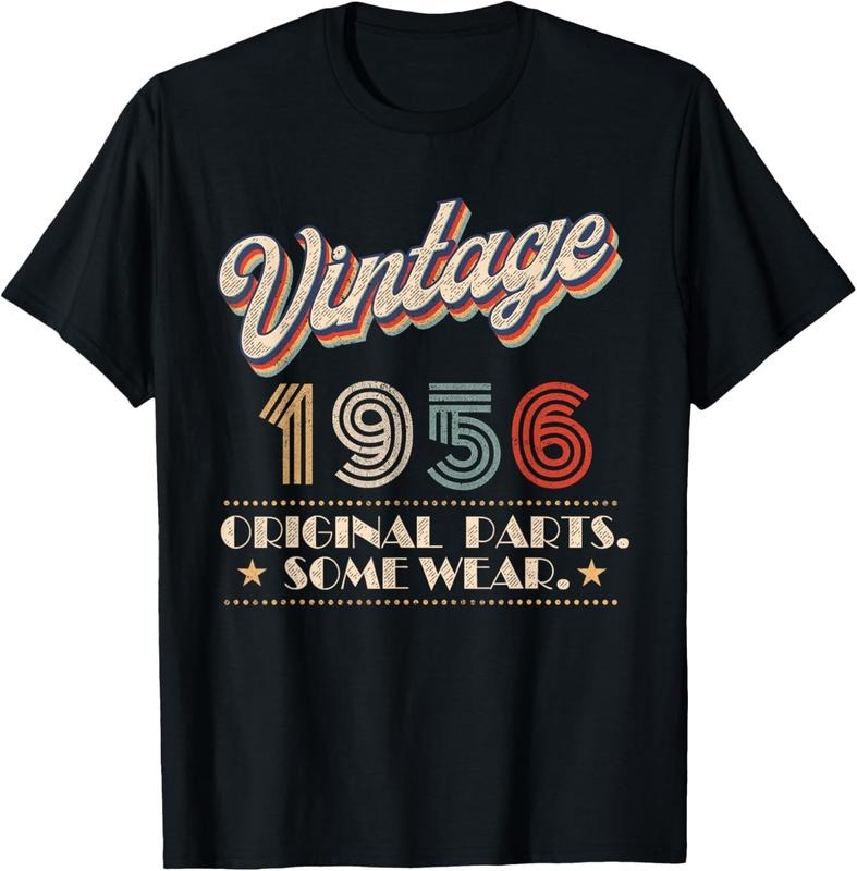 100% Cotton Vintage 1956 Original Parts Year Of Birth Birthday T-Shirt Hoodie, Sweatshirt | HypeCrazeTee.com