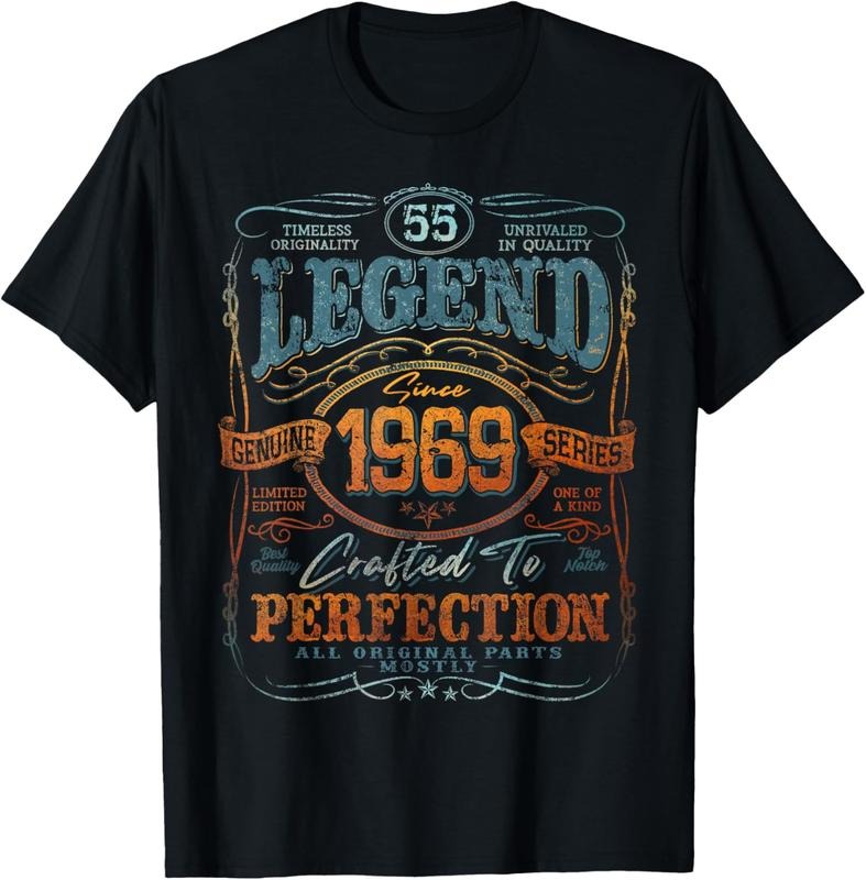 100% Cotton Vintage 1969 Limited Edition Shirt 55 year old 55th Birthday T-Shirt Hoodie, Sweatshirt | HypeCrazeTee.com