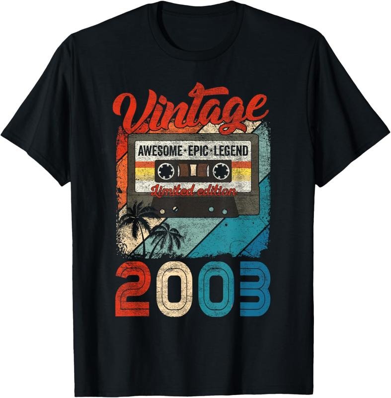 100% Cotton Vintage 2003 19 Birthday Gifts 19 Year Old Limited Edition T-Shirt Hoodie, Sweatshirt | HypeCrazeTee.com