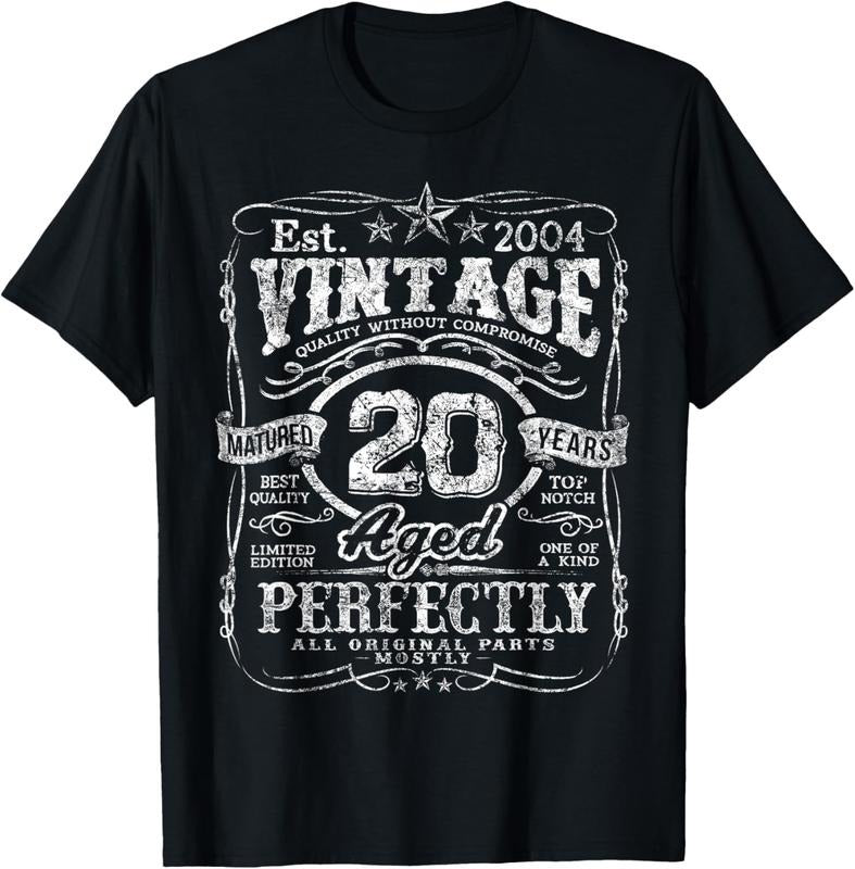 100% Cotton Vintage 2004 Limited Edition 20 year old Gifts 20th Birthday T-Shirt Hoodie, Sweatshirt | HypeCrazeTee.com